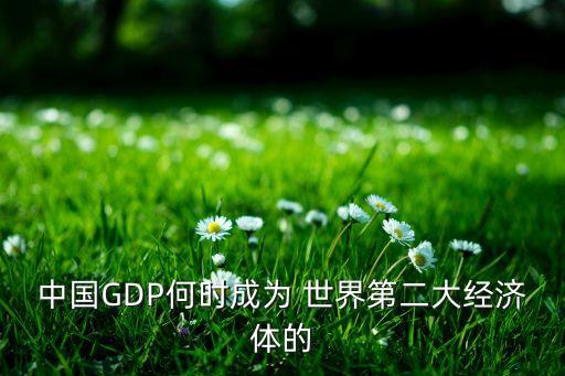 中國GDP何時(shí)成為 世界第二大經(jīng)濟(jì)體的