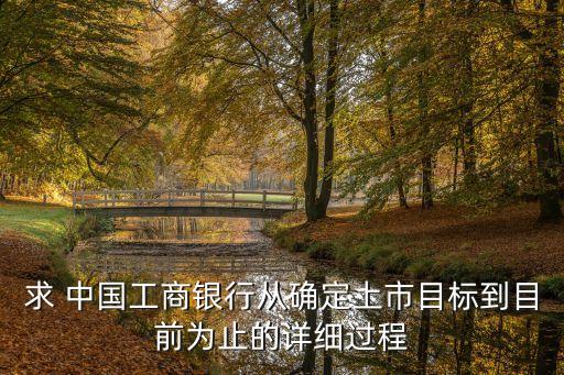 求 中國工商銀行從確定上市目標到目前為止的詳細過程