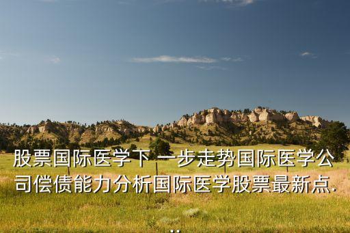 股票國(guó)際醫(yī)學(xué)下 一步走勢(shì)國(guó)際醫(yī)學(xué)公司償債能力分析國(guó)際醫(yī)學(xué)股票最新點(diǎn)...