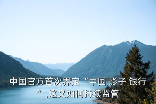 中國(guó)官方首次界定“中國(guó) 影子 銀行”,這又如何持續(xù)監(jiān)管