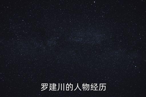  羅建川的人物經(jīng)歷