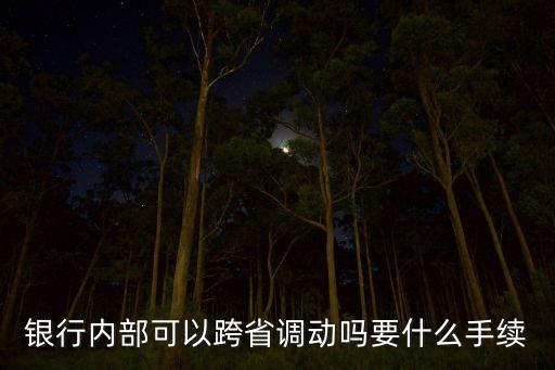 銀行內(nèi)部可以跨省調(diào)動(dòng)嗎要什么手續(xù)