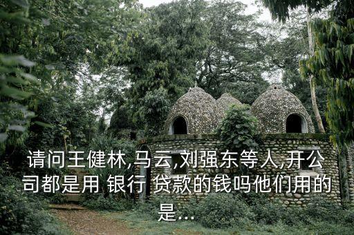 請(qǐng)問(wèn)王健林,馬云,劉強(qiáng)東等人,開(kāi)公司都是用 銀行 貸款的錢(qián)嗎他們用的是...