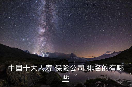 中國十大人壽 保險(xiǎn)公司 排名的有哪些
