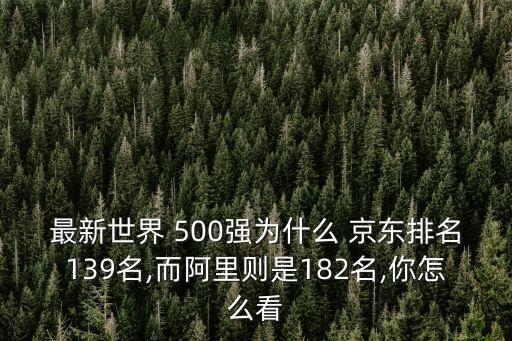 最新世界 500強為什么 京東排名139名,而阿里則是182名,你怎么看
