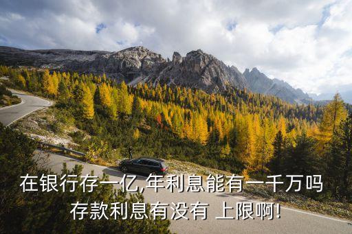 在銀行存一億,年利息能有一千萬(wàn)嗎 存款利息有沒(méi)有 上限啊!