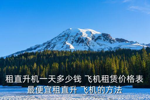 租直升機一天多少錢 飛機租賃價格表最便宜租直升 飛機的方法