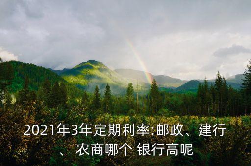 2021年3年定期利率:郵政、建行、 農(nóng)商哪個 銀行高呢