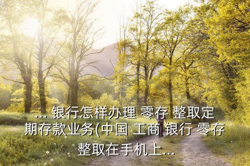 ... 銀行怎樣辦理 零存 整取定期存款業(yè)務(wù)(中國(guó) 工商 銀行 零存 整取在手機(jī)上...