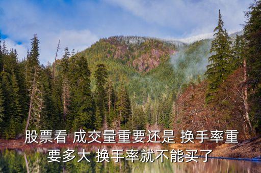  股票看 成交量重要還是 換手率重要多大 換手率就不能買(mǎi)了