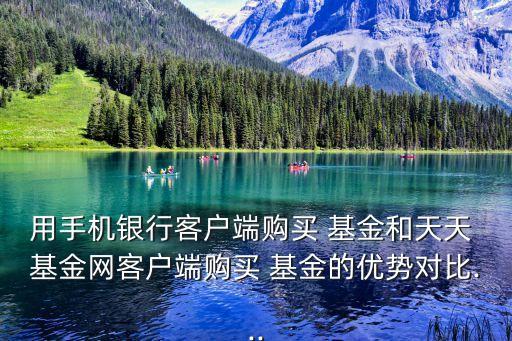 用手機(jī)銀行客戶端購(gòu)買 基金和天天 基金網(wǎng)客戶端購(gòu)買 基金的優(yōu)勢(shì)對(duì)比...