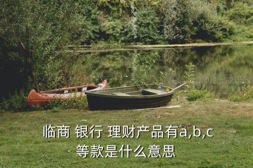  臨商 銀行 理財產(chǎn)品有a,b,c等款是什么意思