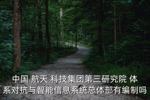 中國 航天 科技集團(tuán)第三研究院 體系對(duì)抗與智能信息系統(tǒng)總體部有編制嗎
