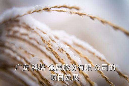  廣安 科塔 金屬股份有限 公司的項(xiàng)目發(fā)展