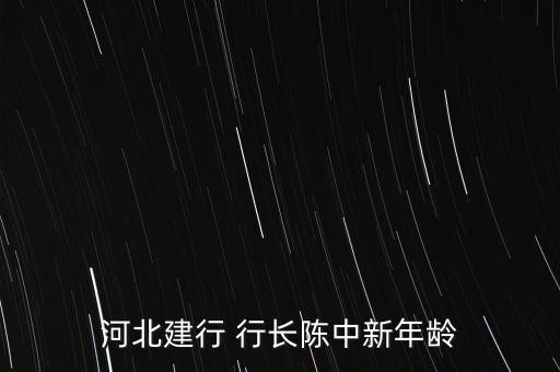 河北建行 行長陳中新年齡