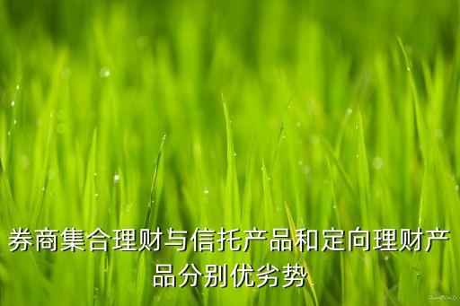 券商集合理財(cái)與信托產(chǎn)品和定向理財(cái)產(chǎn)品分別優(yōu)劣勢(shì)
