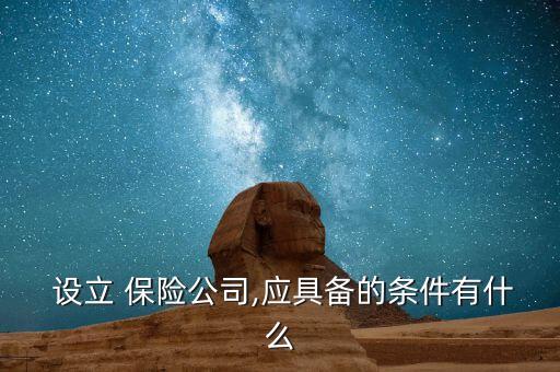 保險(xiǎn)公司設(shè)立