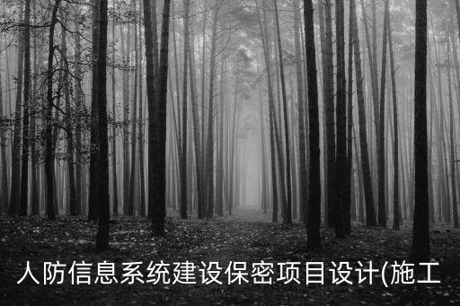 人防信息系統(tǒng)建設(shè)保密項(xiàng)目設(shè)計(施工