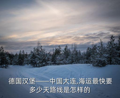  德國漢堡——中國大連,海運(yùn)最快要多少天路線是怎樣的