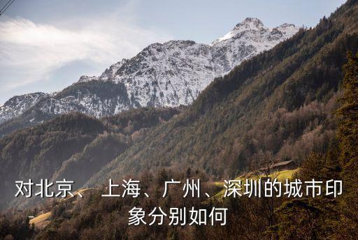 對(duì)北京、 上海、廣州、深圳的城市印象分別如何