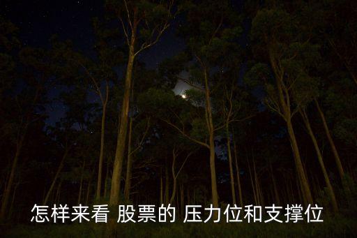 怎樣來(lái)看 股票的 壓力位和支撐位