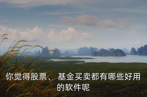 你覺得股票、 基金買賣都有哪些好用的軟件呢