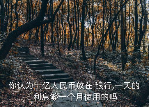 10億存銀行一年利息多少,銀行為啥不能存1個億