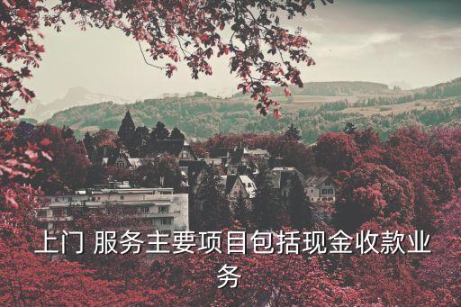  上門(mén) 服務(wù)主要項(xiàng)目包括現(xiàn)金收款業(yè)務(wù)