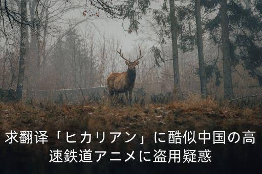 求翻譯「ヒカリアン」に酷似中國の高速鉄道アニメに盜用疑惑