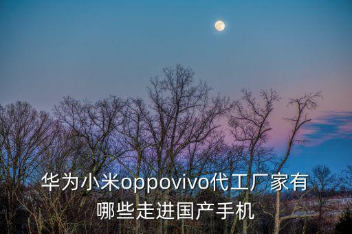 華為小米o(hù)ppovivo代工廠家有哪些走進(jìn)國(guó)產(chǎn)手機(jī)