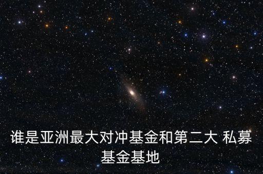 誰是亞洲最大對沖基金和第二大 私募基金基地