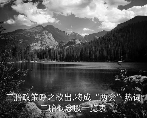 三胎政策呼之欲出,將成“兩會”熱詞三胎概念股一覽表