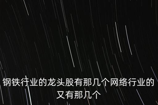 鋼鐵行業(yè)的龍頭股有那幾個網絡行業(yè)的又有那幾個