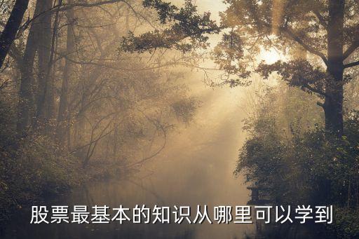  股票最基本的知識(shí)從哪里可以學(xué)到