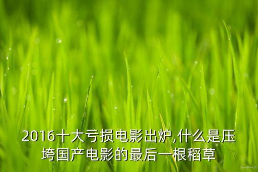 2016十大虧損電影出爐,什么是壓垮國產(chǎn)電影的最后一根稻草