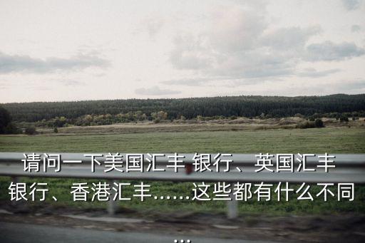 請(qǐng)問一下美國(guó)匯豐 銀行、英國(guó)匯豐 銀行、香港匯豐……這些都有什么不同...