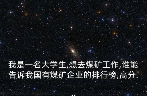 我是一名大學(xué)生,想去煤礦工作,誰(shuí)能告訴我國(guó)有煤礦企業(yè)的排行榜,高分...