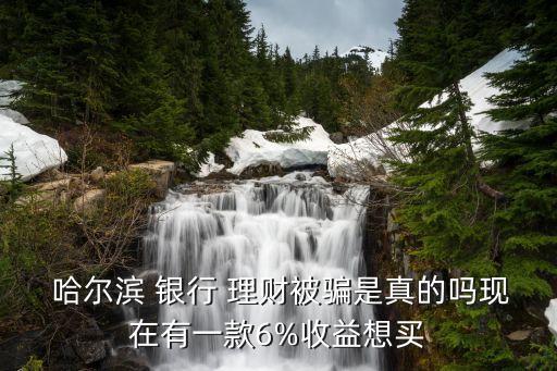  哈爾濱 銀行 理財被騙是真的嗎現(xiàn)在有一款6%收益想買
