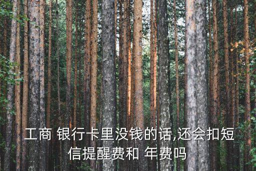  工商 銀行卡里沒錢的話,還會扣短信提醒費和 年費嗎