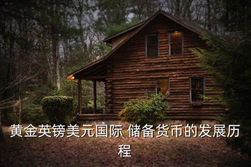 黃金英鎊美元國際 儲(chǔ)備貨幣的發(fā)展歷程