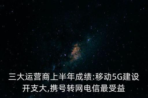 三大運(yùn)營商上半年成績:移動(dòng)5G建設(shè)開支大,攜號轉(zhuǎn)網(wǎng)電信最受益