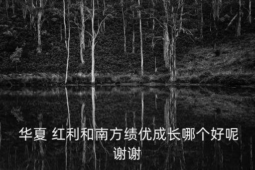  華夏 紅利和南方績(jī)優(yōu)成長(zhǎng)哪個(gè)好呢謝謝
