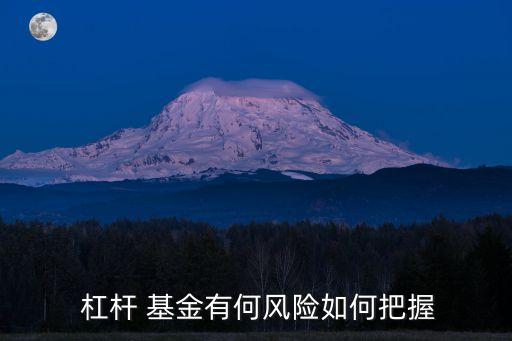  杠桿 基金有何風(fēng)險(xiǎn)如何把握