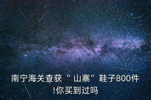 南寧海關(guān)查獲“ 山寨”鞋子800件!你買到過(guò)嗎