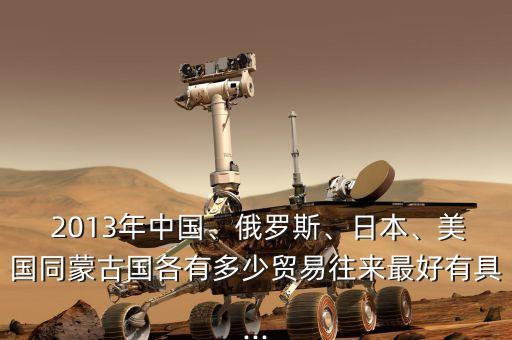  2013年中國(guó)、俄羅斯、日本、美國(guó)同蒙古國(guó)各有多少貿(mào)易往來(lái)最好有具...