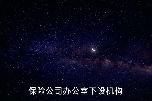 保險公司辦公室下設機構