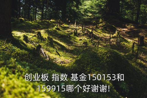  創(chuàng)業(yè)板 指數 基金150153和159915哪個好謝謝!