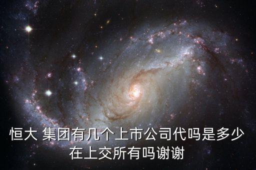 恒大 集團(tuán)有幾個(gè)上市公司代嗎是多少在上交所有嗎謝謝