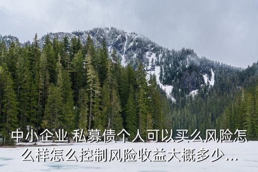 私募債投資者登記個(gè)人,購(gòu)買私募產(chǎn)品的個(gè)人投資者應(yīng)具有