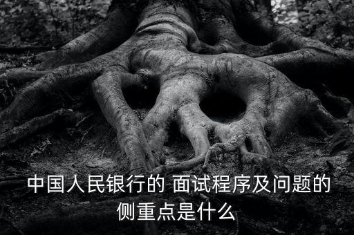  中國(guó)人民銀行的 面試程序及問題的側(cè)重點(diǎn)是什么